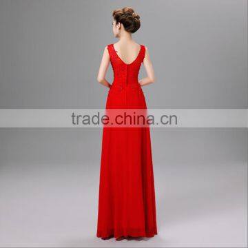 2016 Elegance Lace Wholesale Women Dresses for Party , Evening Maxi Long Style Sleeveless Latest Dress Designs for Ladies photo-3