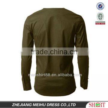 New Style Shirt Design for Men Fashion Clothing Popular Shirt no Collar for Men photo-2