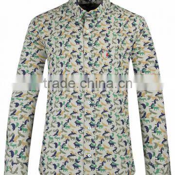 2017 Latest Camouflage Men's Long Sleeve Button-down Collar Slim Fit Shirt photo-2