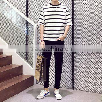 Stripe Loose Man Short Sleeve T-shirt photo-3