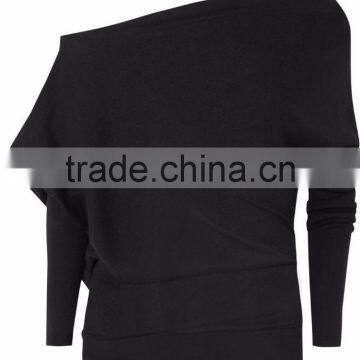 2017 New Design Girl One- Shoulder Sweater Knitted Pullover photo-2