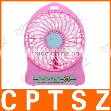 Fashion Summer Cool Super Wind Portable Lithium Battery Fan ABS Material With Portable USB Cable photo-2