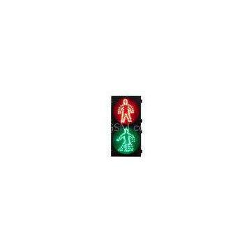 Pedestrian 300mm LED Traffic Signal Lights Black Housing For Trafficlight