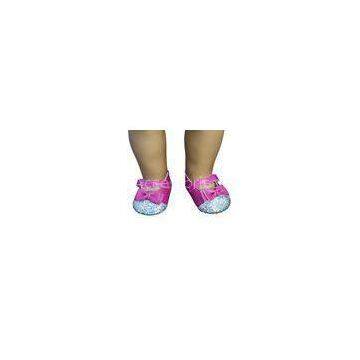 Cerise Paillette Head Doll Shoes with Bowknot , 18 inch Doll Doll Stylish Design