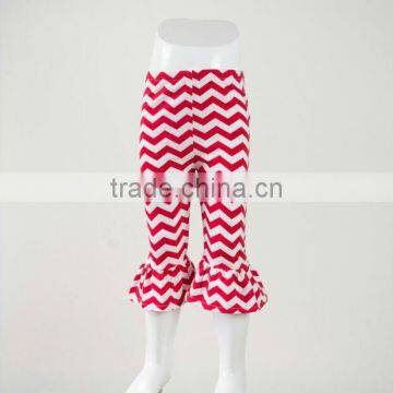 Wholesale baby Kids Girls Toddler red Chevron Ruffle capri