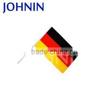 100% polyester cheering use pp pole attached Germany hand flag