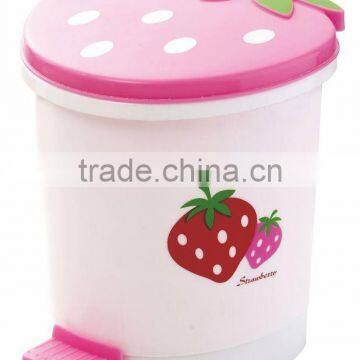 1.7L plastic table trash can/table dustbin with lid