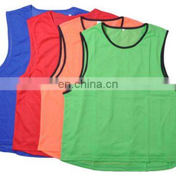 Soccer vest custom bibs elastic cord provide printing Mesh sports bibs