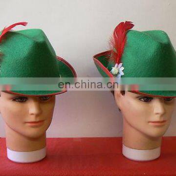 German Green Oktoberfest Hat Beer hat Festival Tyrolean Bavarian Fancy Dress hat OH073