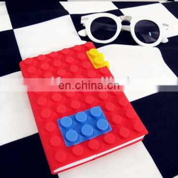 Popular stationery silicone block dot book cover for A6 size notebook