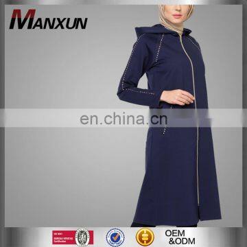 OEM Service Wholesale Custom Muslim Women Sportwear Fully Closed Sport Wear Dark Blue with Hat Sport Design Muslim Dress