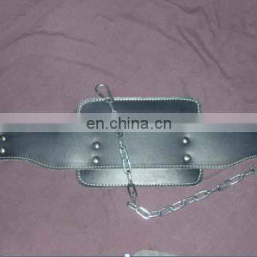 Leather Dip belt chain with hook