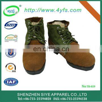 China cheap customized winter military canvas boots in GuangDong