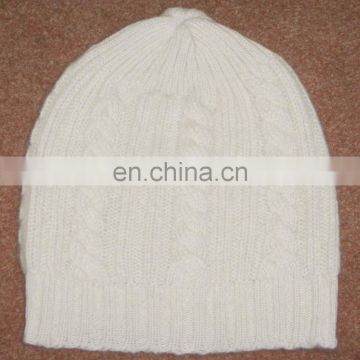 100% cashmere knitted cap