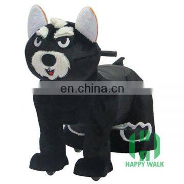 HI CE wolfdog animal mechical ride on cars with four wheels,electric ride on horse for children and adults