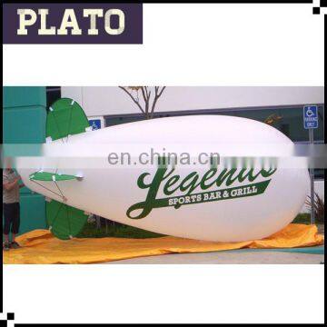 White inflatable printing airship inflatable helium blimp for sale