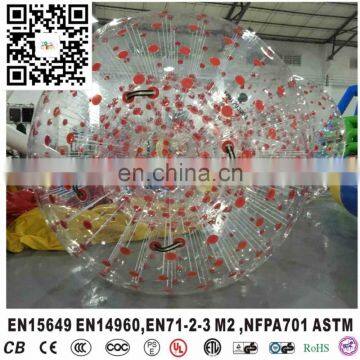 Fashionable sports entertainment football inflatable body zorb ball on sale