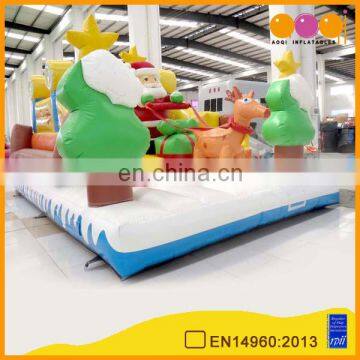 AOQI comercial used Christmas toy Santa Clause inflatable bounce kid bouncers for sale