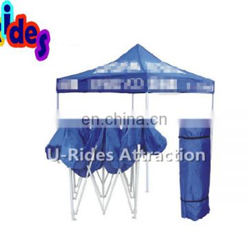 Blue Color Ventilated Advertising Folding Tent With Silk Print