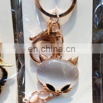 Fox Animal rhienstone key chain