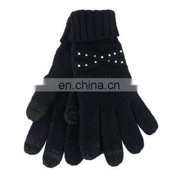 smart phone touch gloves in black