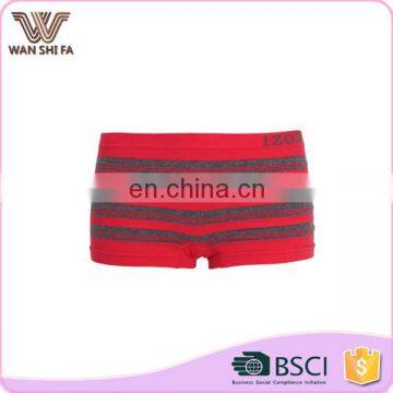 Custom colors stripe printed breathable nylon woman printed panties