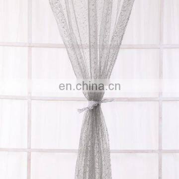 silver bronzing organza curtain home textile living room decoration