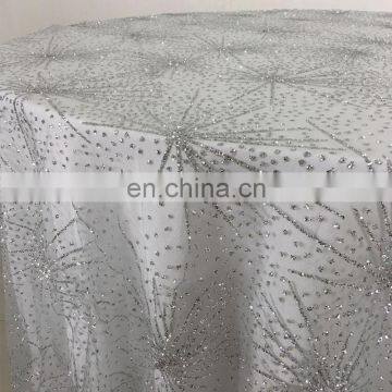 TC219B sequin table cloth silver table decorationfor weddings