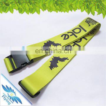 customized custom logo hook and loop luggage strap