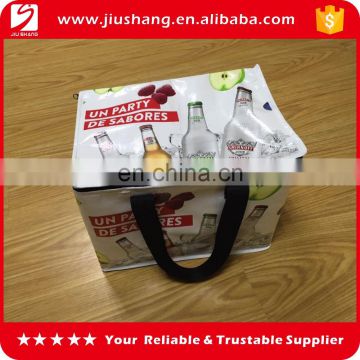 non woven beer bottle cooler bag with offset full color printing logo