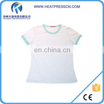 white round neck short t-shirt for sublimation paper and ink