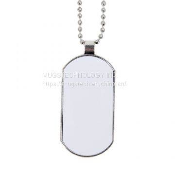 Sublimation Metal Military brand Necklace