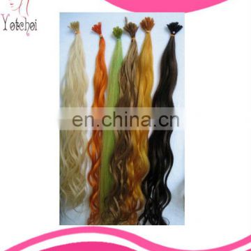 Hot sale factory cheap price high quality 100% human remy i tip human hair extensions wavy