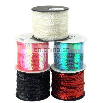Metallic Sequins Trim Strand Ribbon