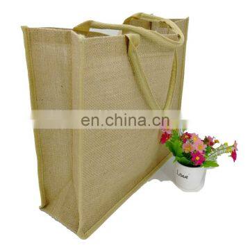 Jute Material and Gift Bag Use Double Bottler Jute Bag With Cane Handles photo-3