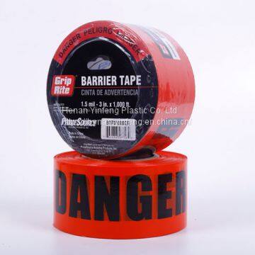 High Quality Plastic Caution Tape Red Barricade Tape PE Warning Tape photo-2