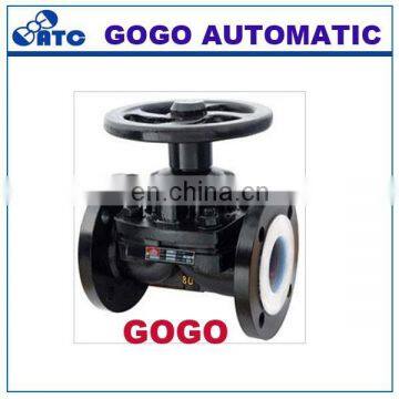 Fluorine plastic or Steel Valves Rubber lined diaphragm valve