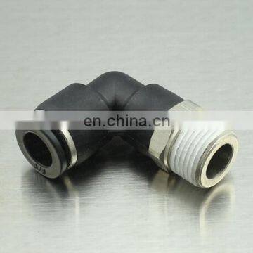 GOGO L type pneumatic push in fitting elbow 1/2 BSP pu tubing 1/4 inch air hose connector 90 degree pipe joint