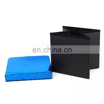 Wholesale Sequins Modern Simple Fabric Living Storage Ottoman Box Faux Leather Ottoman photo-4