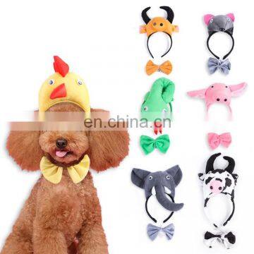 Animal shaped wholesale dog christmas accessories halloween funny pet dog hat