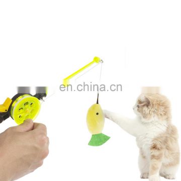 Promotional Teaser Funny New Design Bulk High Quality Best Manufacturers Wholesale Interactive Fish Pet Cat String Toy Wand