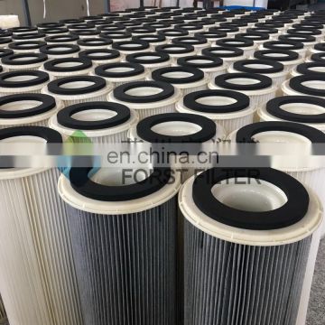 Industrial 220*505mm Pleated Bag Filter Cartridge For Dust Collector