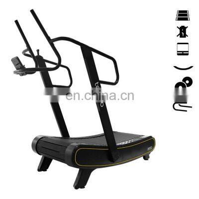 Curved treadmill & air runner exercise equipment  HIIT manual curved treadmill multi gym machine with Convenient speed control