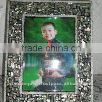 photo frame, picture frame, abalone shell frame