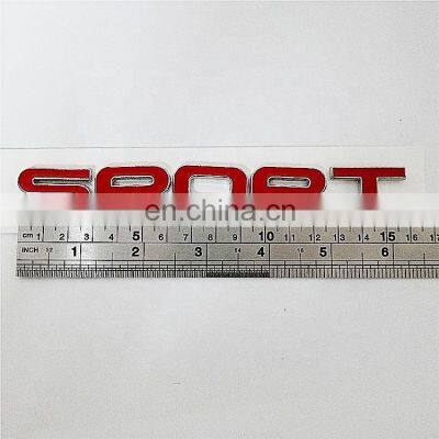 ABS Car Body Decoration Red Black Chrome Number Letter Car Emblem Badge Sticker