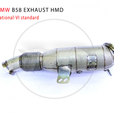 HMD Exhaust Manifold Downpipe for BMW B58 3 4 5 6 7 Series 3.0T Car Accessories With Catalytic Converter Header Without Cat Pipe Whatsapp008613189999301