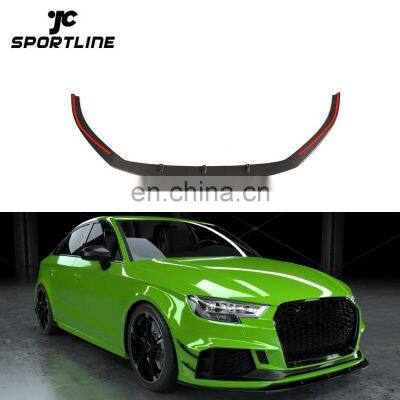 Carbon Fiber Facelift RS3 Front Valance Lip for Audi RS3 8V Sedan 2017 2018 2019