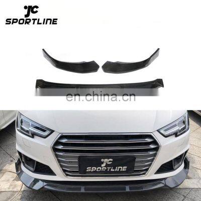 Carbon Fiber S4 Car Splitter Front Lip for Audi S4 B9 A4 Sline 2019 B Style