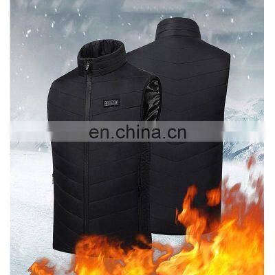 USD Smart Large Size Casual Stand Collar Heating Waistcoat