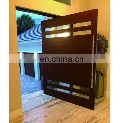 Hot sales exterior wood glass pivot door solid main door modern designs pivot front door